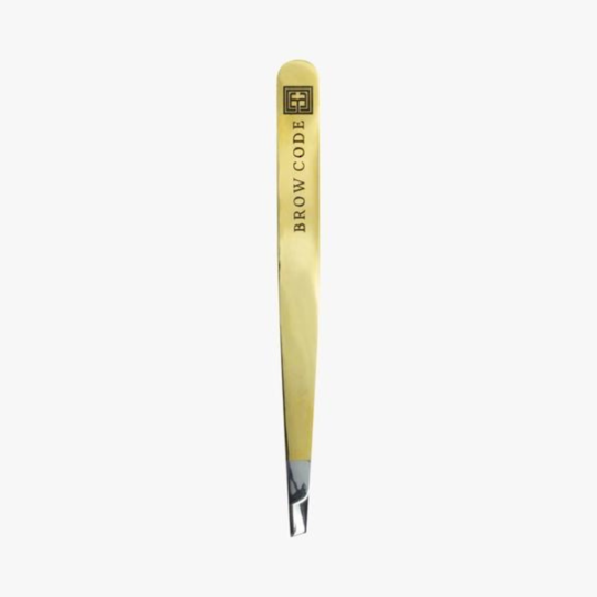 Brow Code Slant Precision Tweezer 100% Stainless Steel image 0